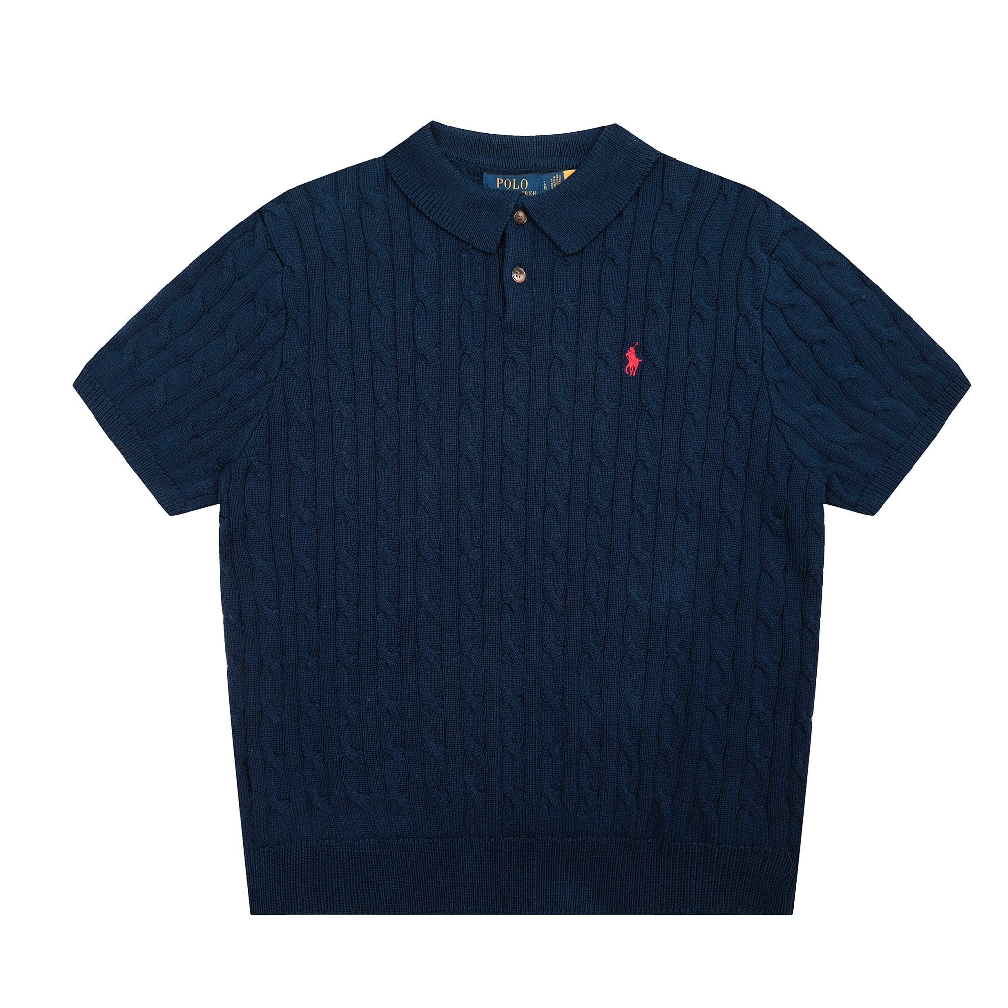 Ralph Lauren Polo Knitted Shirt - Navy Blue - FAVELA