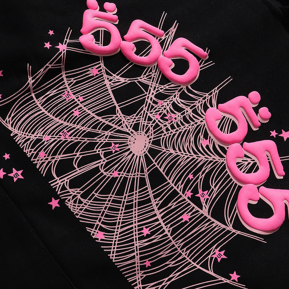 SP5DER 555 WEB Tracksuit “Black/Pink”