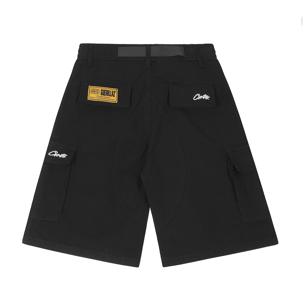 Corteiz Alcatraz Cargo Shorts "Black"