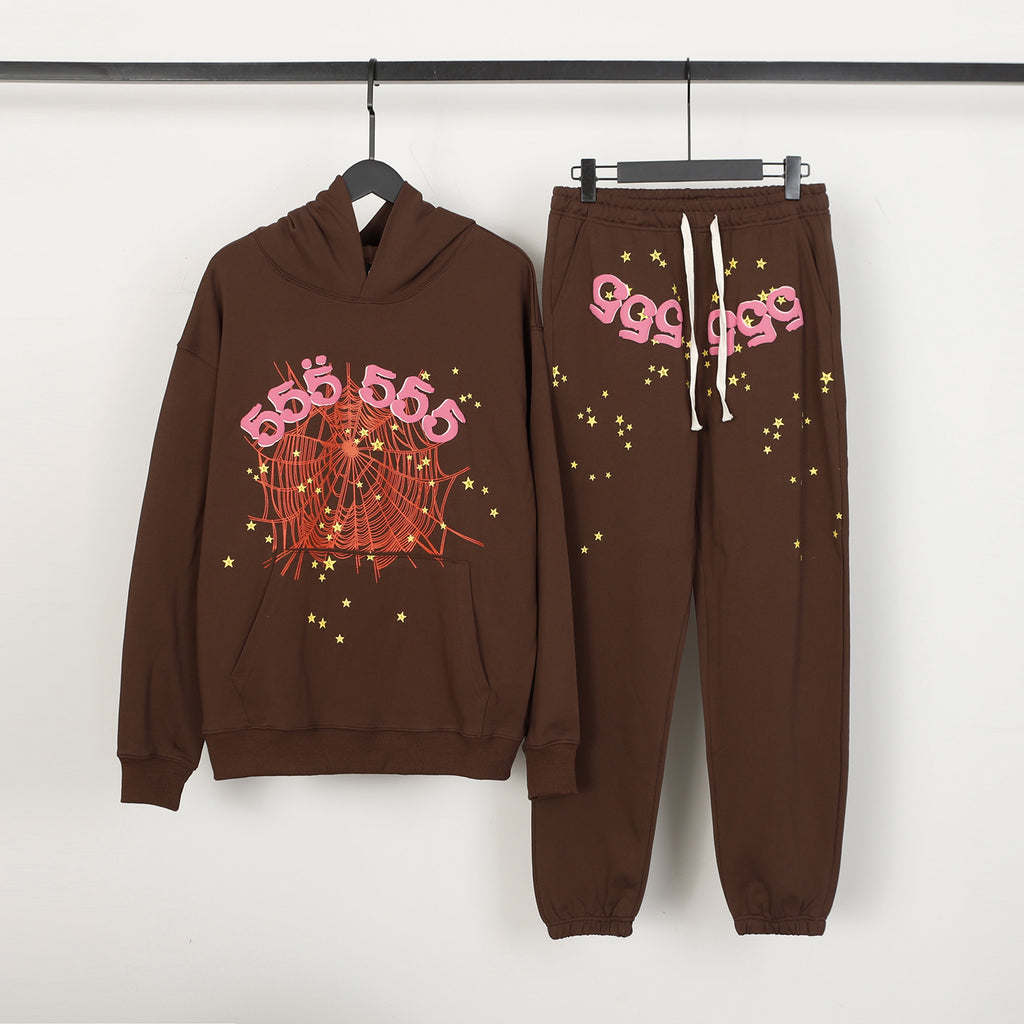 SP5DER 555 WEB Tracksuit “Brown"