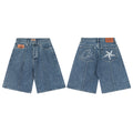 Corteiz C Star Jeans Shorts - Blue