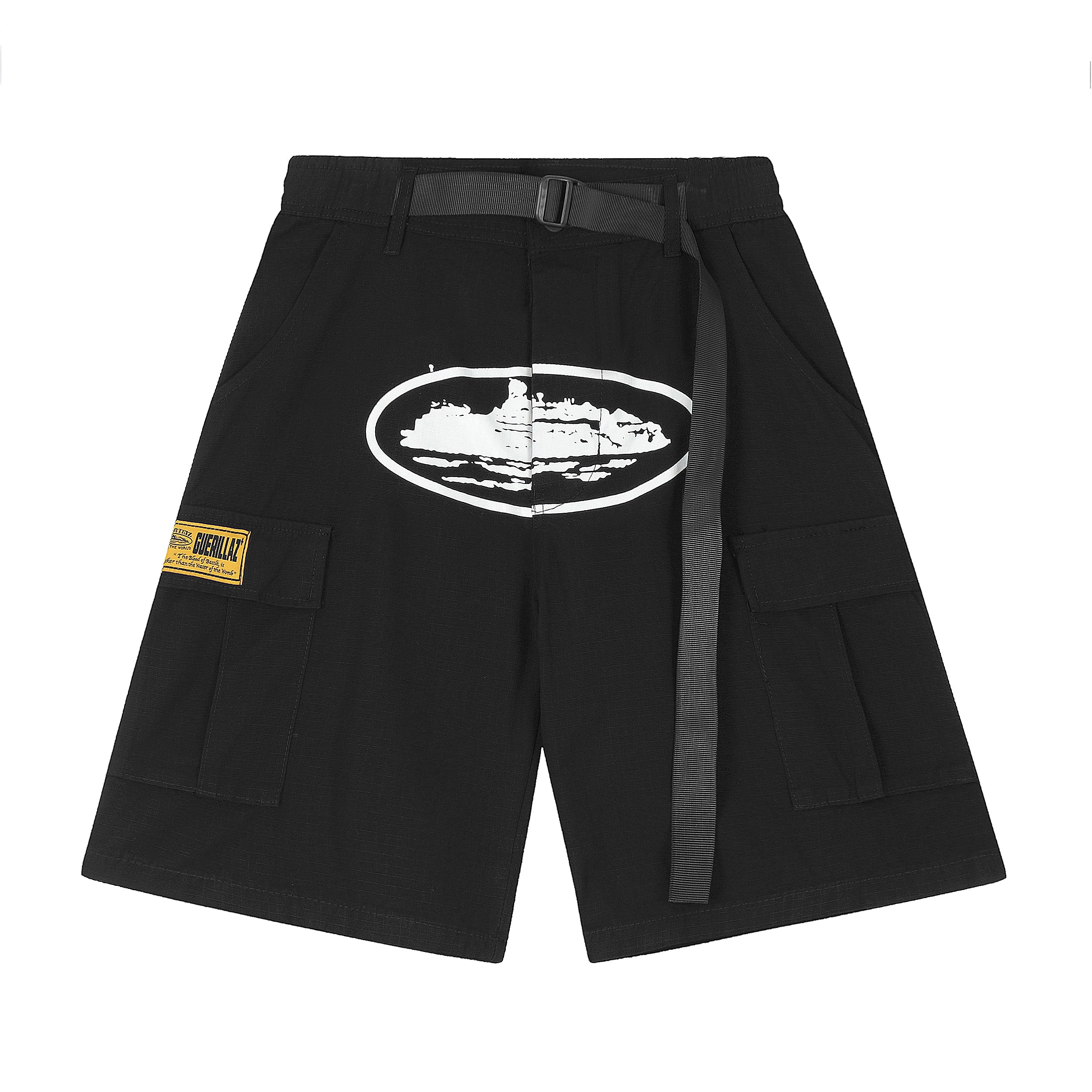 Corteiz Alcatraz Cargo Shorts "Black"
