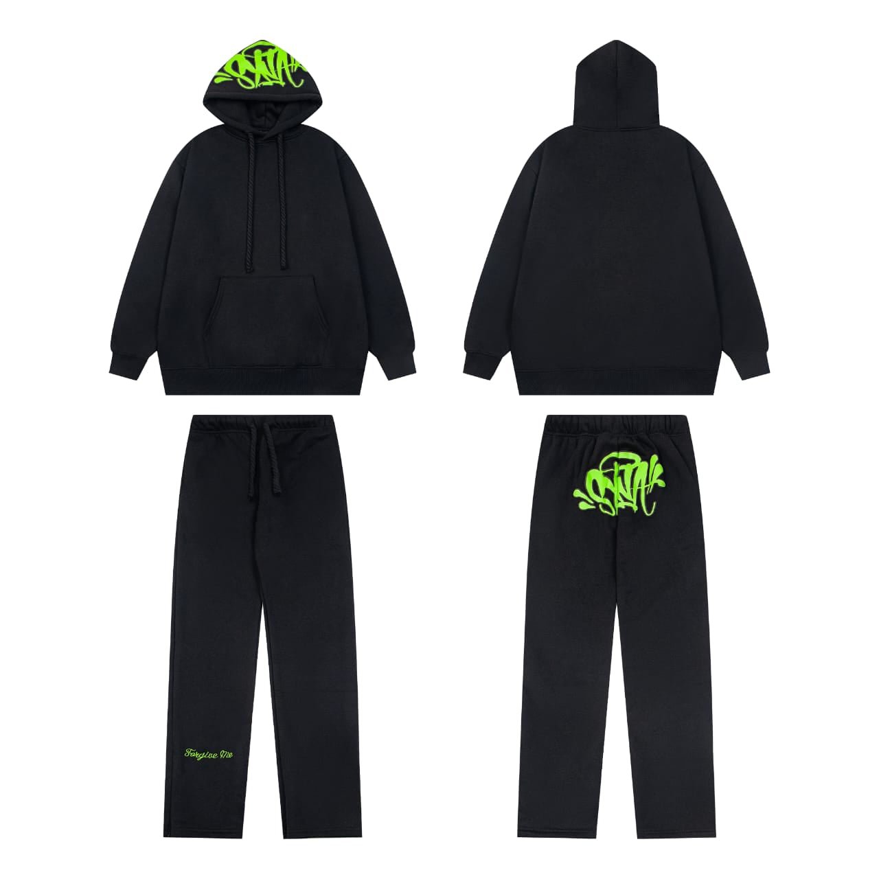 SYNA World Tracksuit - Black/Green - FAVELA